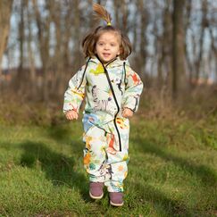 
Salopeta impermeabila pentru copii Kidscare, cu protectie la vant si apa cu imprimeu Savana - marime 122

