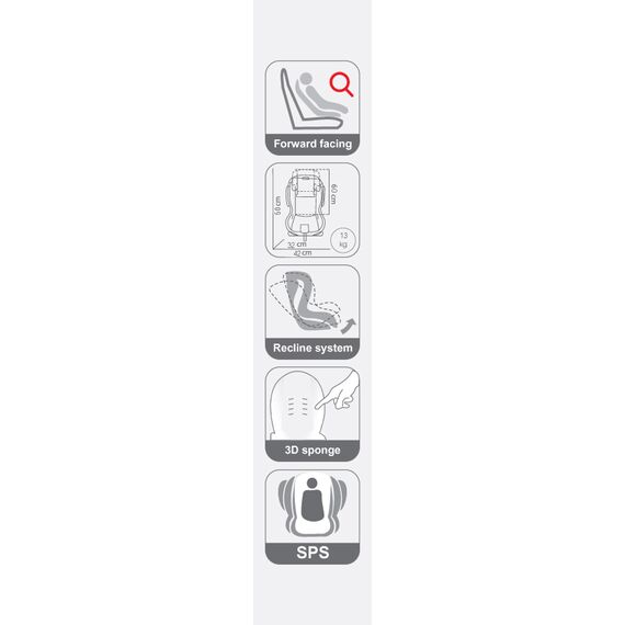 
Scaun auto FABIO cu ISOFIX Negru Coletto
, 6 image