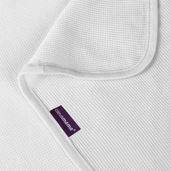 
Paturica din bumbac Waffle Weave 70 x 90 cm-  White Clevamama 3462
, 5 image