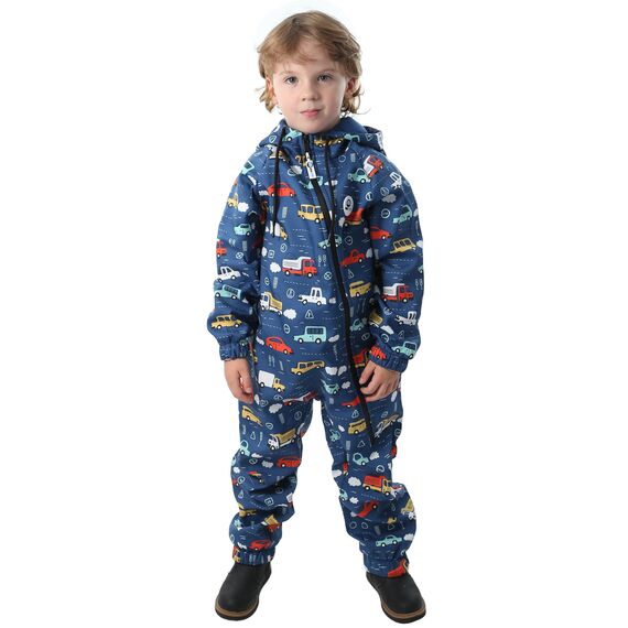 
Salopeta impermeabila pentru copii Kidscare, cu protectie la vant si apa cu imprimeu Masini - marime 122
, 7 image