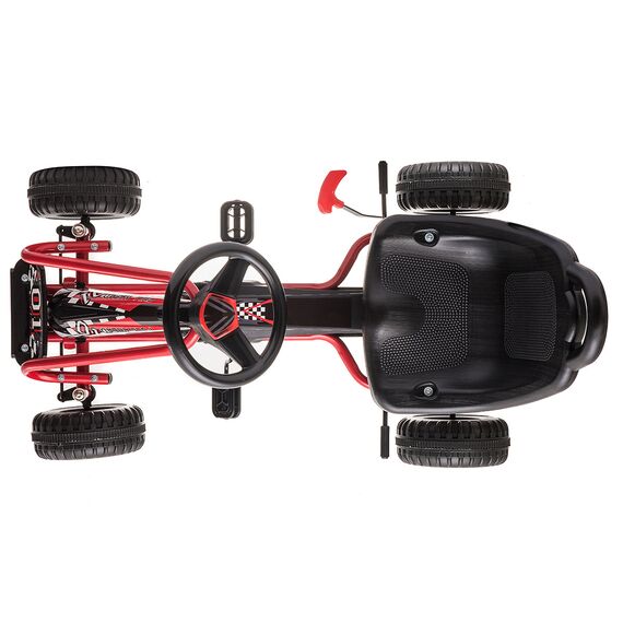 Kart cu pedale pentru copii G201 Kidscare, culoare albastru, frana de mana, pentru 3-6 ani, scaun reglabil, 3 image