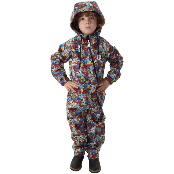 
Salopeta impermeabila pentru copii Kidscare, cu protectie la vant si apa cu imprimeu Party - marime 122
, 7 image