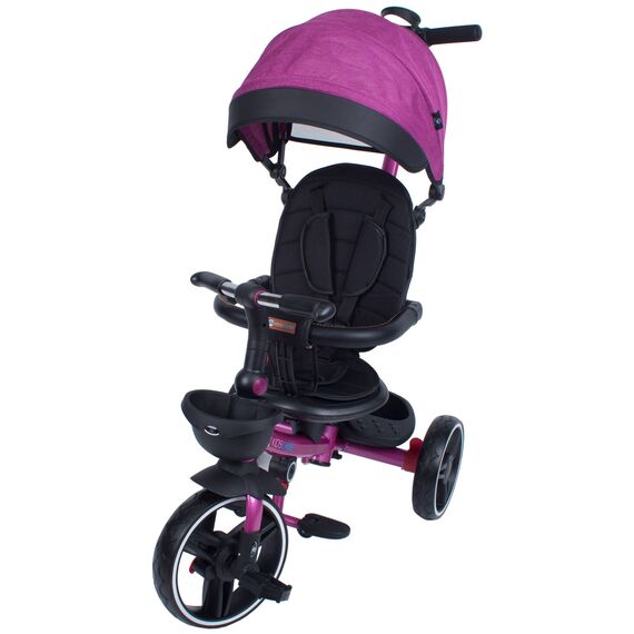 
Tricicleta pliabila pentru copii Impera mov, scaun rotativ, copertina de soare, maner pentru parinti Kidscare
, 4 image