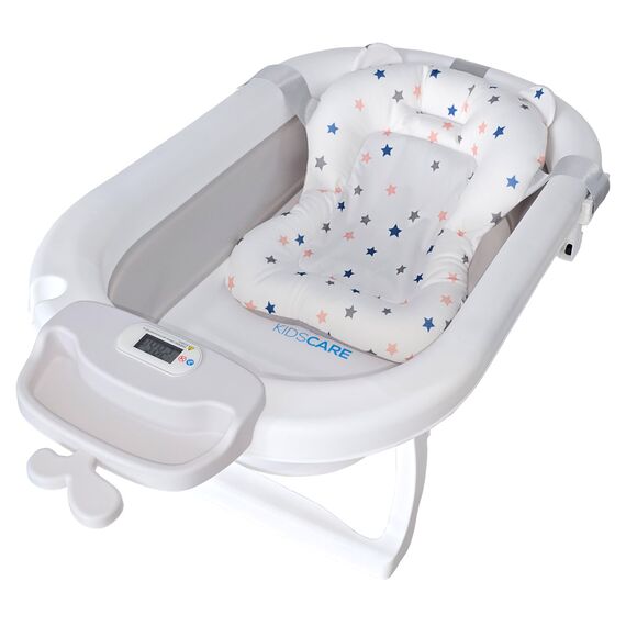 
Cadita pliabila gri KidsCare, termometru, perna reductor, jucarii, protectie cap, cana pliabila
, 8 image