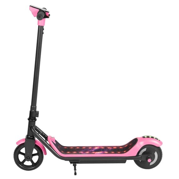 Trotineta electrica copii KidsCare E71, motor 110W, baterie 24V 2.5Ah, viteza 12-15 km/h, Bluetooth, lumini, roz, 4 image