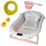 
Cadita pliabila roz KidsCare, termometru, perna reductor, jucarii, protectie cap, cana pliabila
