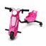 Tricicleta electrica Drift 360 KidsCare E600 Mini pentru copii, motor 150W, viteza maxima 15 km/h, baterie 36V 2.4Ah, lumini LED, roti drift, roz, kit de protectie inclus, 2 image